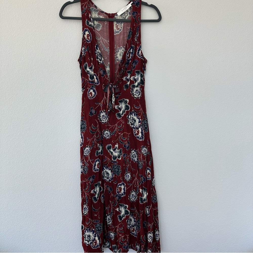 Floral Burgundy Dress